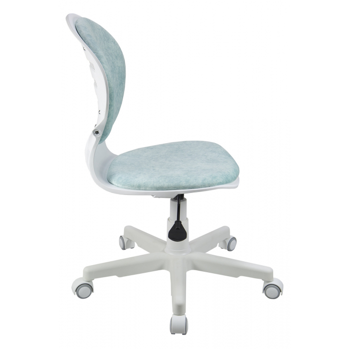 Кресло 1139 FW PL White велюр Bliss 10 голубой