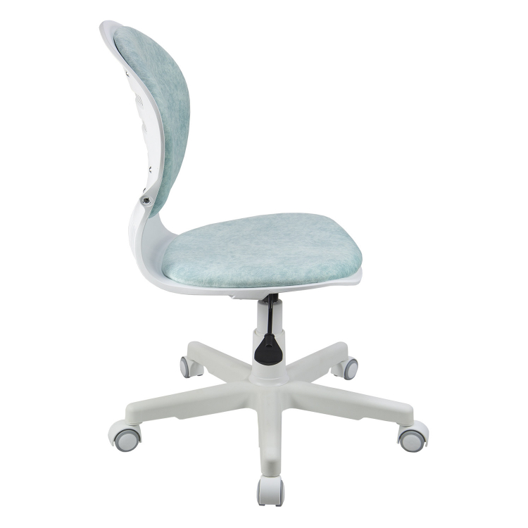 Кресло 1139 FW PL White велюр Bliss 10 голубой