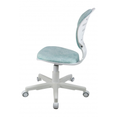 Кресло 1139 FW PL White велюр Bliss 10 голубой