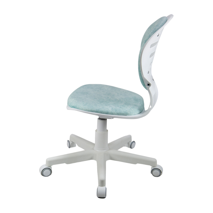 Кресло 1139 FW PL White велюр Bliss 10 голубой