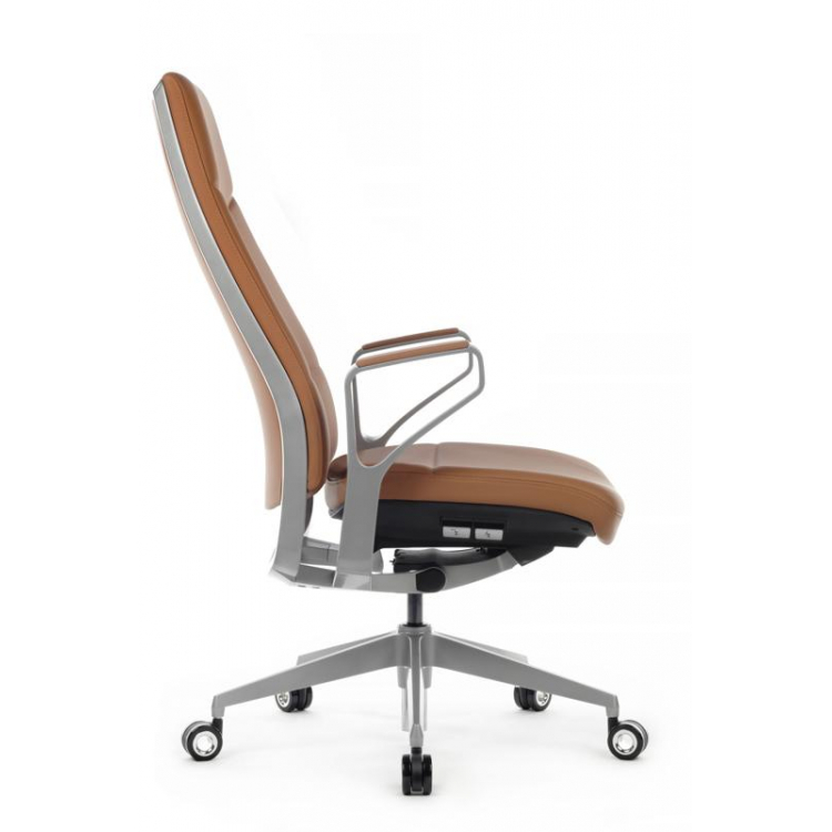 Кресло Zen 01E Оранжевый/Металл Серебристый