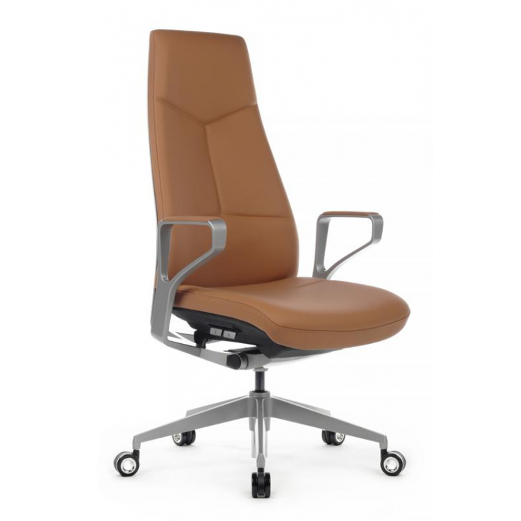 Кресло Zen 01E Оранжевый/Металл Серебристый