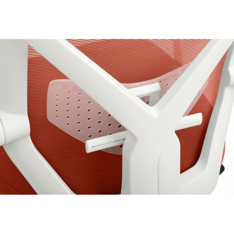 Кресло Oliver RCH W-203AC Белый пластик/Оранжевый