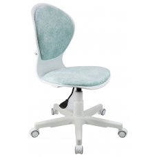 Кресло 1139 FW PL White велюр Bliss 10 голубой