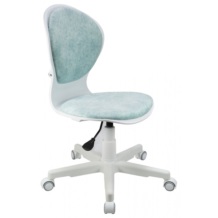 Кресло 1139 FW PL White велюр Bliss 10 голубой