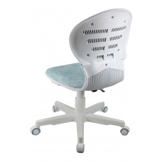 Кресло 1139 FW PL White велюр Bliss 10 голубой