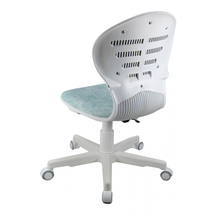 Кресло 1139 FW PL White велюр Bliss 10 голубой