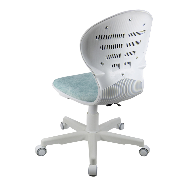 Кресло 1139 FW PL White велюр Bliss 10 голубой