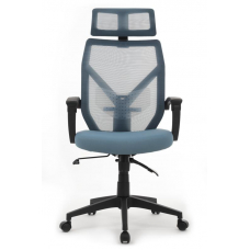 Кресло Oliver RCH W-203AC Черный пластик/Синий