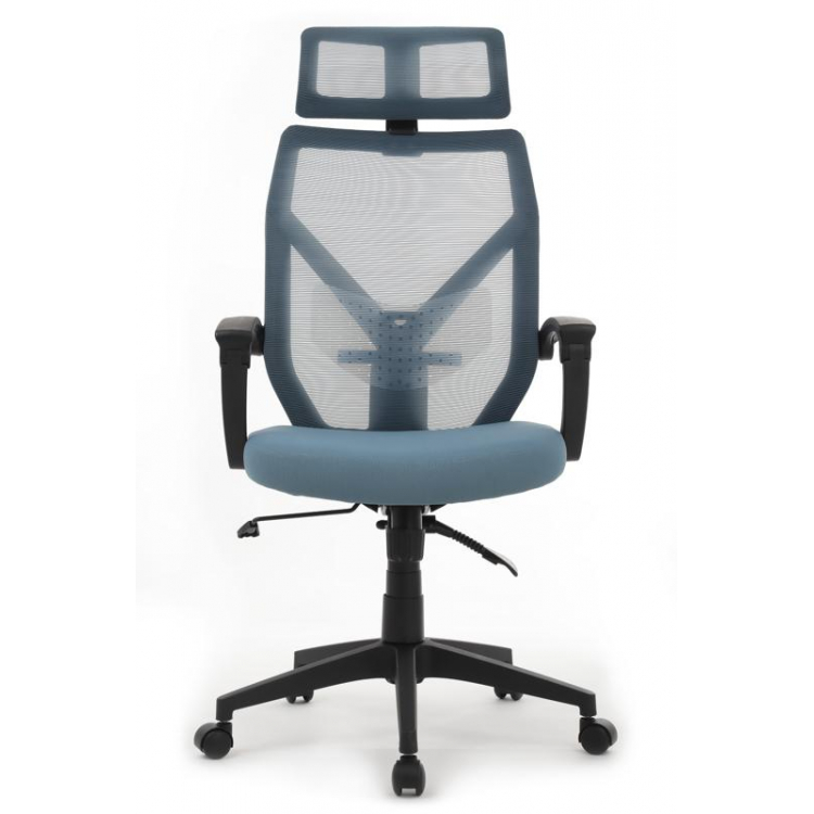 Кресло Oliver RCH W-203AC Черный пластик/Синий