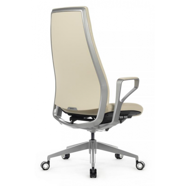 Кресло Zen 01E Бежевый/Металл Серебристый