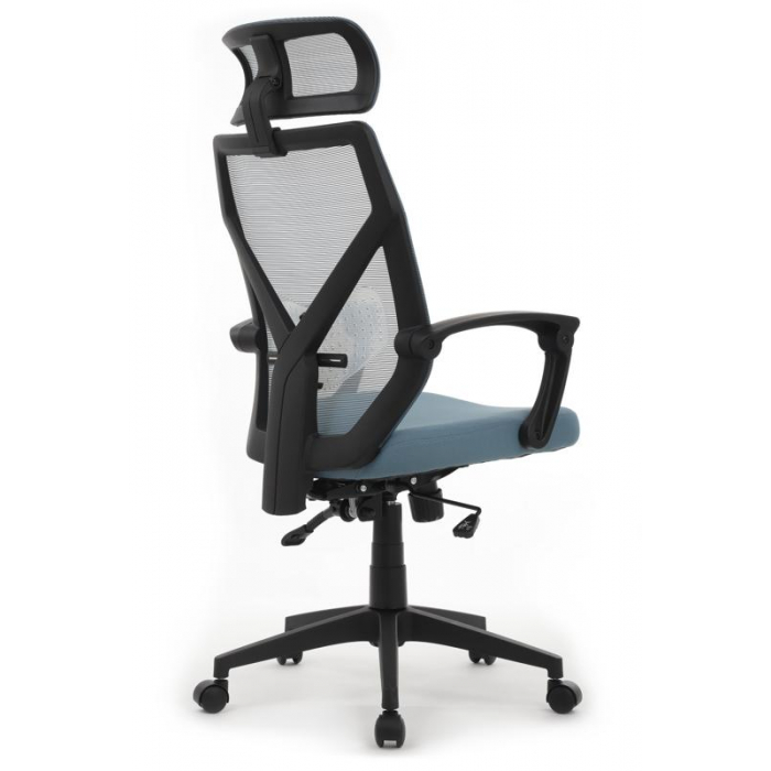 Кресло Oliver RCH W-203AC Черный пластик/Синий