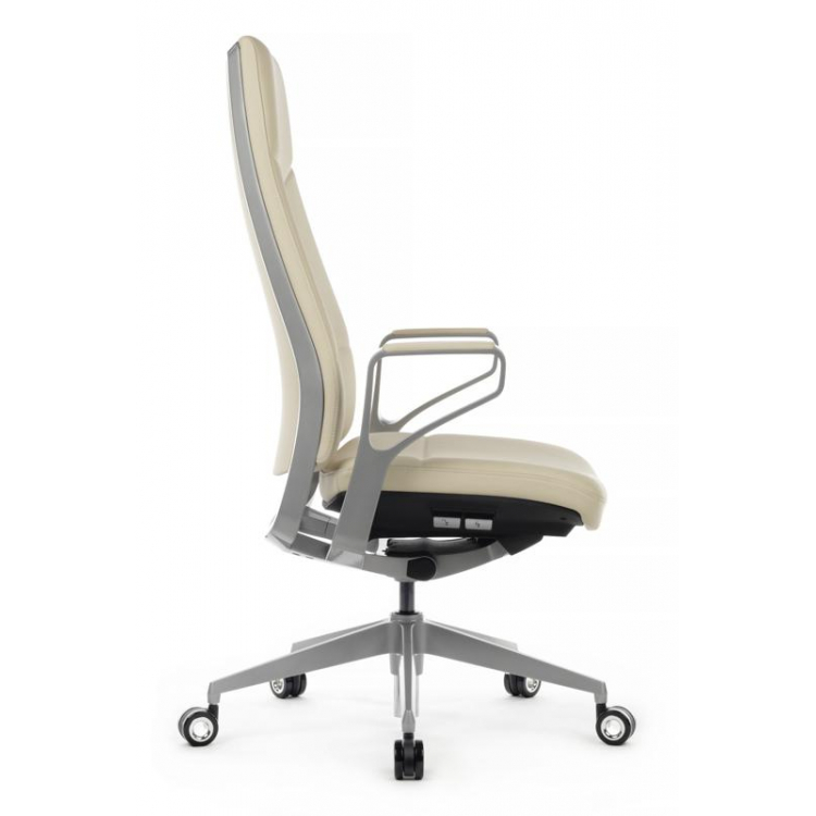 Кресло Zen 01E Бежевый/Металл Серебристый