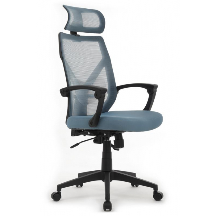 Кресло Oliver RCH W-203AC Черный пластик/Синий