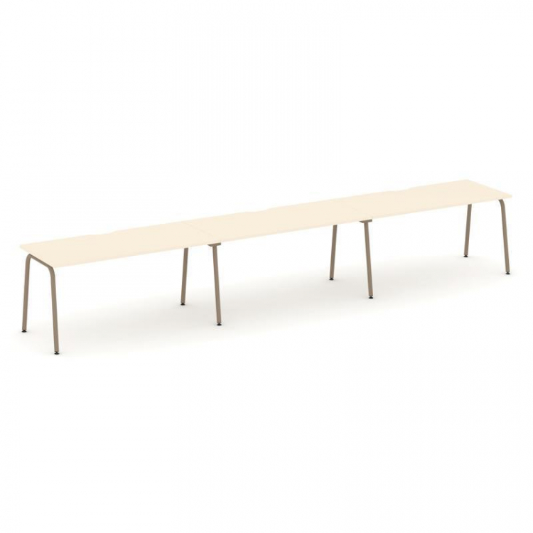 Estetica Рабочая станция 3 места ES.RS-3.4-VK Сатин/Металл Латте 4740*730*750