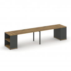 Concept Рабочая станция с опорными стеллажами CN.ORS-203 Сандал Янтарный/Антрацит/Металл Антрацит 36