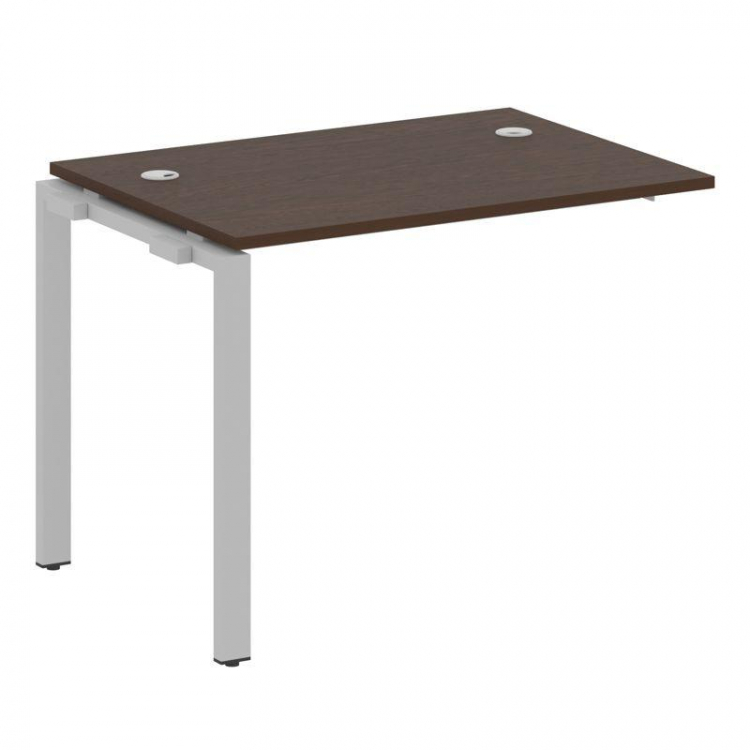 Metal System Проходной элемент рабочей станции на П-образном м/к БП.ПРС-СП-1.1 Венге Цаво/Металл Сер