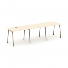 Estetica Рабочая станция 3 места ES.RS-3.1-LK Сатин/Металл Латте 2940*730*750