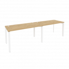 Onix Рабочая станция на П-образном м/к O.MP-RS-2.3.7 Тиквуд Светлый/Металл Белый 2760*720*750