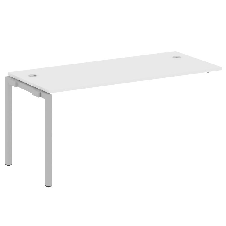 Metal System Quattro Проходной элемент рабочей станции на П-образном м/к 40БП.ПРС-СП-1.4 Белый/Метал