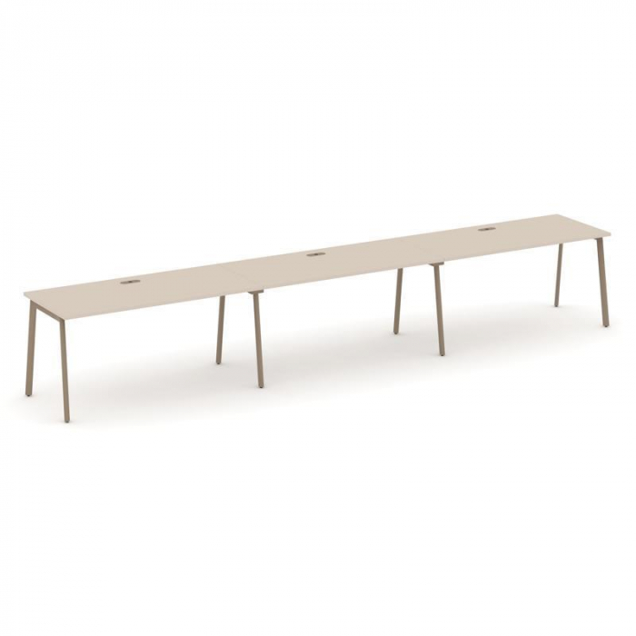 Estetica Рабочая станция 3 места ES.RS-3.4-LP Капучино/Металл Латте 4740*730*750