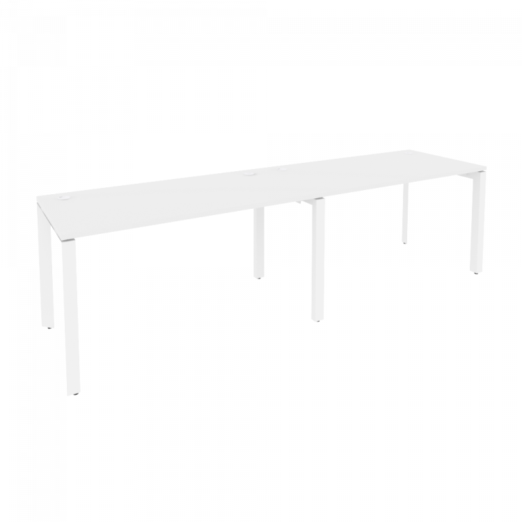Onix Рабочая станция на П-образном м/к O.MP-RS-2.3.7 Белый Бриллиант/Металл Белый 2760*720*750