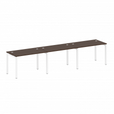 Metal System Quattro Рабочая станция на 3 места на П-образном м/к 50БП.СМ-3.2 Венге Цаво/Металл Белы