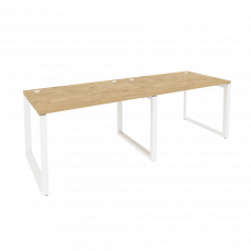 Onix Рабочая станция на О-образном м/к O.MO-RS-2.2.8 Тиквуд Светлый/Металл Белый 2360*800*750