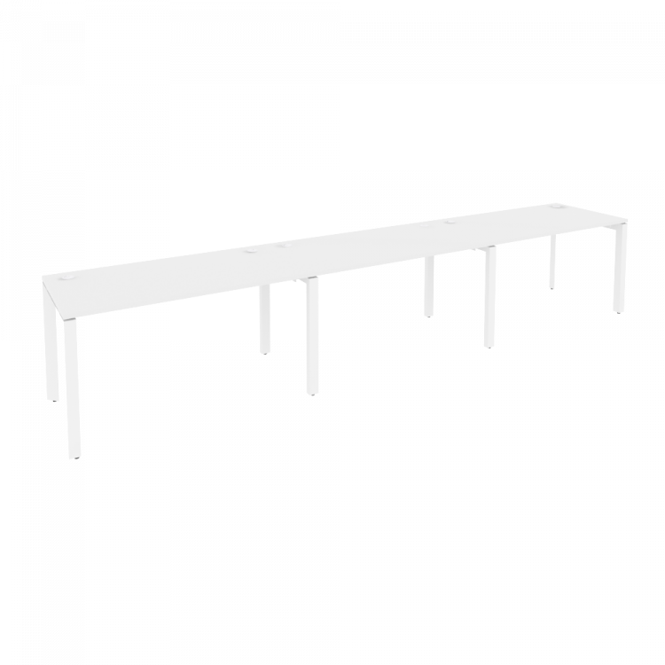 Onix Рабочая станция на П-образном м/к O.MP-RS-3.3.7 Белый Бриллиант/Металл Белый 4140*720*750