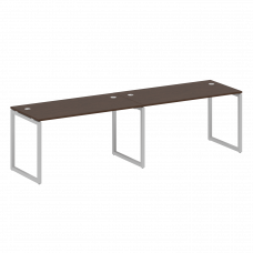 Metal System Quattro Рабочая станция на 2 места на О-образном м/к 40БО.СМ-2.3 Венге Цаво/Металл Серы