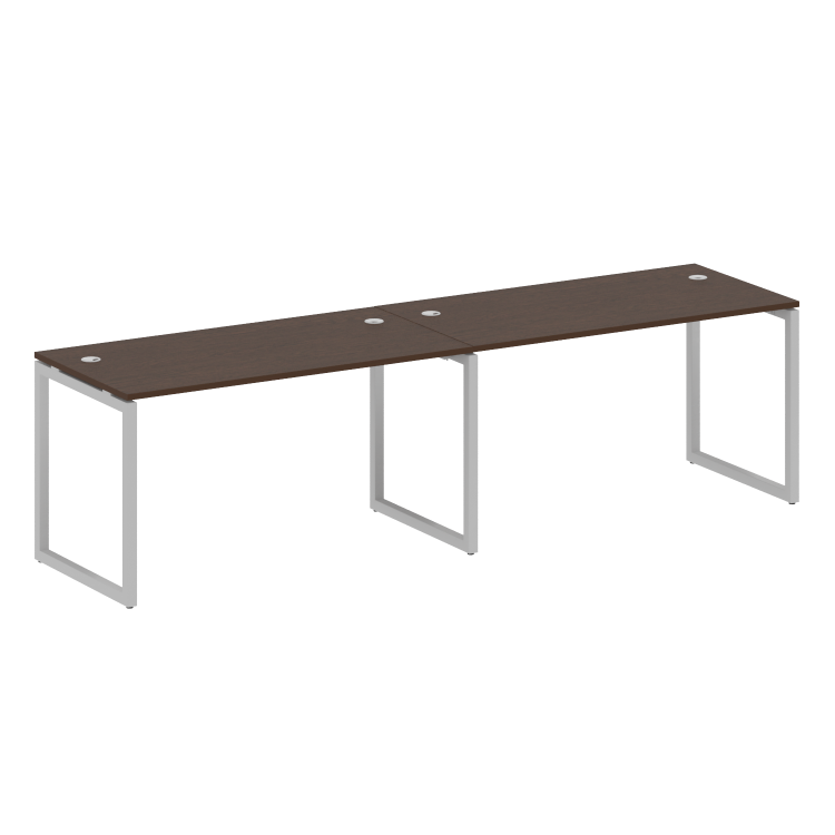 Metal System Quattro Рабочая станция на 2 места на О-образном м/к 40БО.СМ-2.3 Венге Цаво/Металл Серы