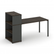 Concept Стол рабочий с опорным стеллажом с надставкой низ. CN.SP-209 Дуб Мали/Антрацит/Металл Антрац