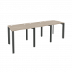 Onix Рабочая станция на П-образном м/к O.MP-RS-3.0.7 Дуб Аттик/Металл Антрацит 2340*720*750