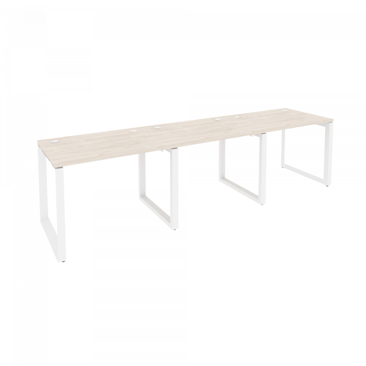 Onix Рабочая станция на О-образном м/к O.MO-RS-3.1.7 Денвер Светлый/Металл Белый 2940*720*750