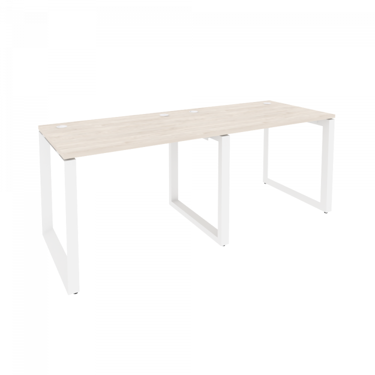 Onix Рабочая станция на О-образном м/к O.MO-RS-2.1.7 Денвер Светлый/Металл Белый 1960*720*750