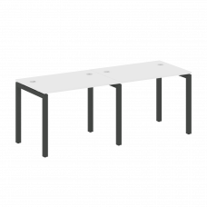 Metal System Quattro Рабочая станция на 2 места на П-образном м/к 50БП.СМ-2.1 Белый/Металл Антрацит