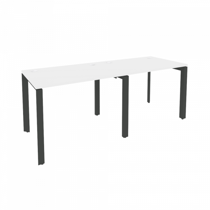 Оникс Рабочая станция на П-образном м/к O.MP-RS-2.1.7 Белый Бриллиант/Металл Антрацит 1960*720*750