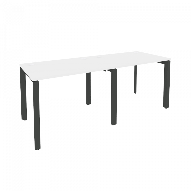 Onix Рабочая станция на П-образном м/к O.MP-RS-2.1.7 Белый Бриллиант/Металл Антрацит 1960*720*750