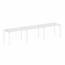 Metal System Quattro Рабочая станция на 3 места на П-образном м/к 50БП.СМ-3.2 Белый/Металл Белый 360
