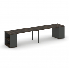 Concept Рабочая станция с опорными стеллажами CN.ORS-202 Дуб Мали/Антрацит/Металл Антрацит 3200*720*