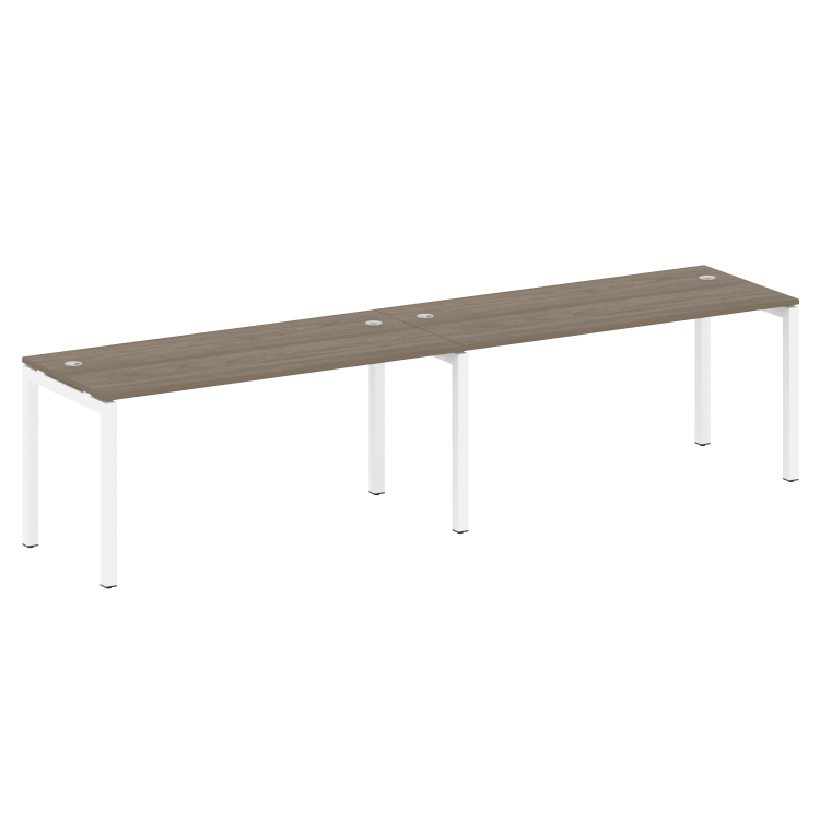 Metal System Quattro Рабочая станция на 2 места на П-образном м/к 50БП.СМ-2.4 Вяз Благородный/Металл