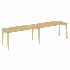 Onix Wood Рабочая станция OW.RS-2.4.7 Тиквуд Светлый/Дуб Светлый/Металл Белый 3160*720*750