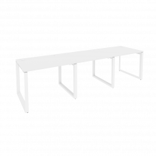 Onix Рабочая станция на О-образном м/к O.MO-RS-3.1.8 Белый Бриллиант/Металл Белый 2940*800*750