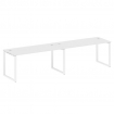 Metal System Рабочая станция на 2 места на О-образном м/к БО.СМ-2.4 Белый/Металл Белый 3200*720*750