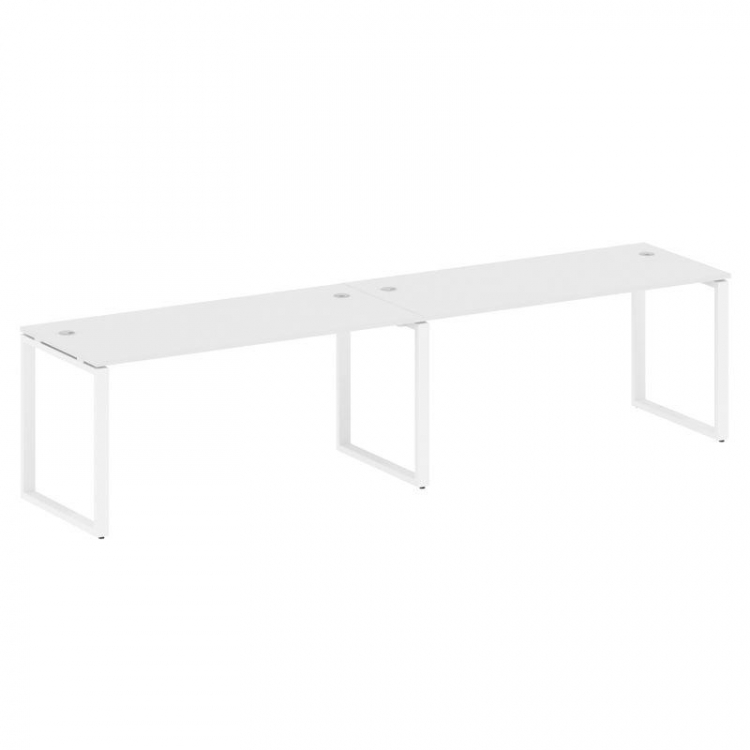 Metal System Рабочая станция на 2 места на О-образном м/к БО.СМ-2.4 Белый/Металл Белый 3200*720*750