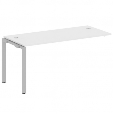 Metal System Проходной элемент рабочей станции на П-образном м/к БП.ПРС-СП-1.4 Белый/Металл Серый 16