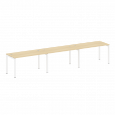 Metal System Quattro Рабочая станция на 3 места на П-образном м/к 50БП.СМ-3.3 Акация Лорка/Металл Бе