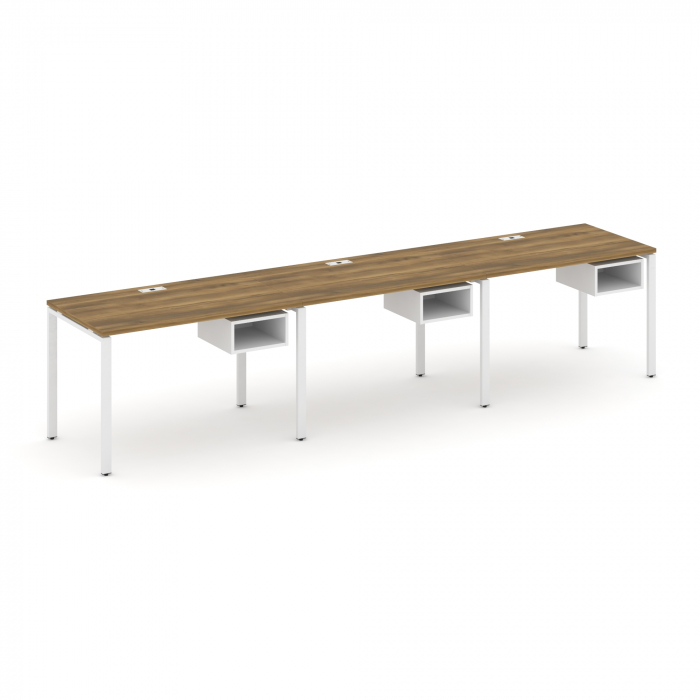 Concept Рабочая станция односторонняя с подвес. тумбами 3 места CN.ORS-122 Сандал Янтарный/Белый Бри