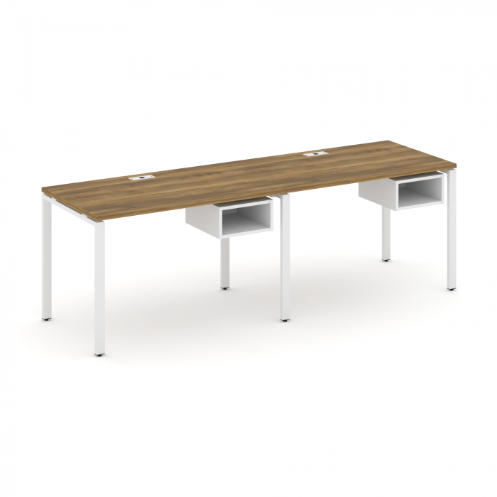 Concept Рабочая станция односторонняя с подвес. тумбами 2 места CN.ORS-102 Сандал Янтарный/Белый Бри