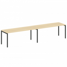 Metal System Quattro Рабочая станция на 2 места на П-образном м/к 40БП.СМ-2.5 Акация Лорка/Металл Ан